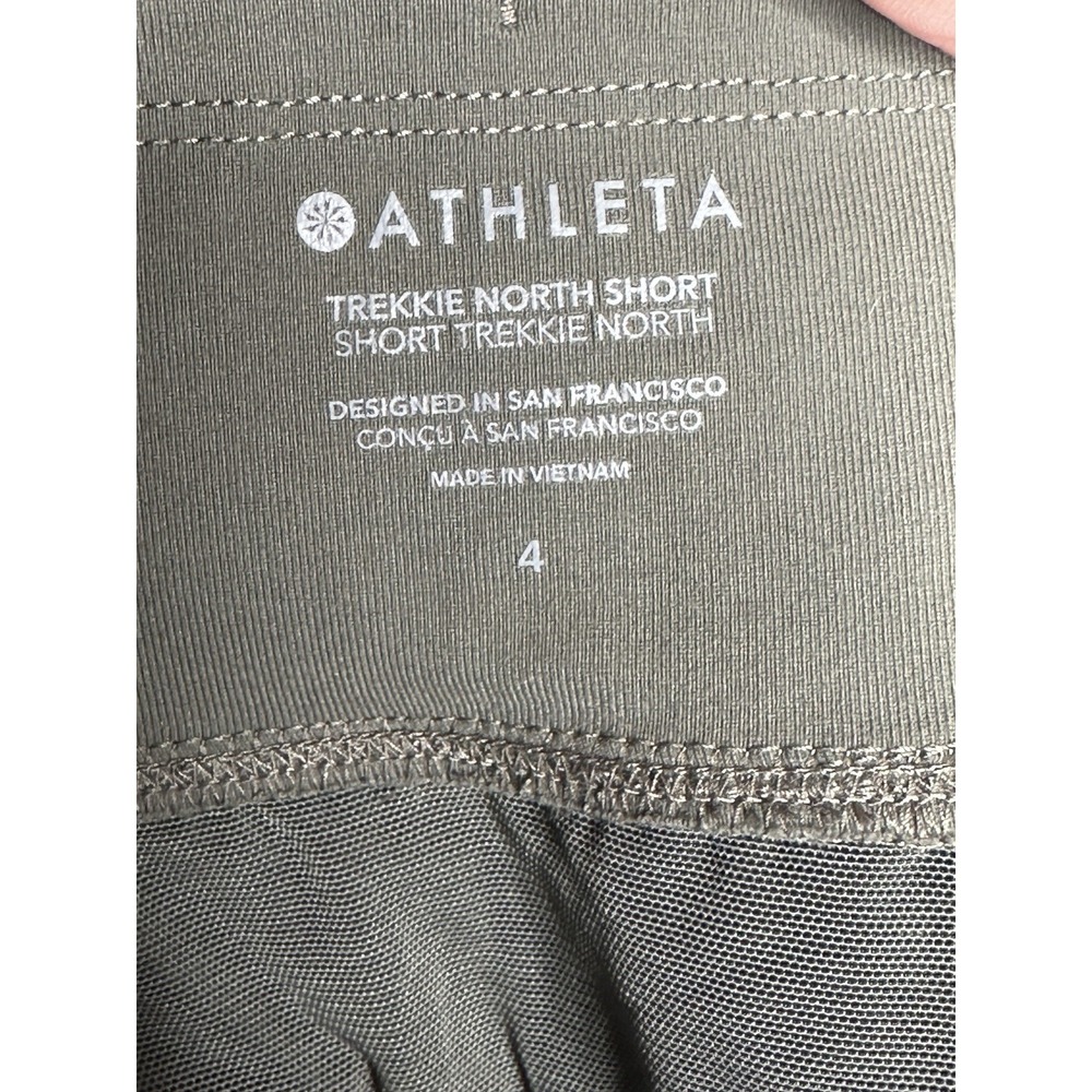 Athleta Trekkie North Shorts Olive Green 4 Athleisure Gorpcore Activewear 530626 - Picture 6 of 10